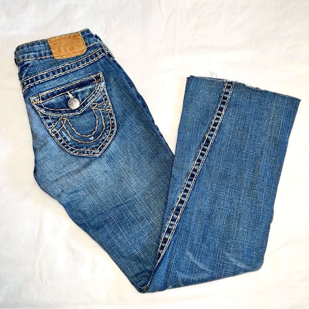 Vintage Y2K True Religion Joey Super T Low Rise Flare Women’s Jeans Size 27